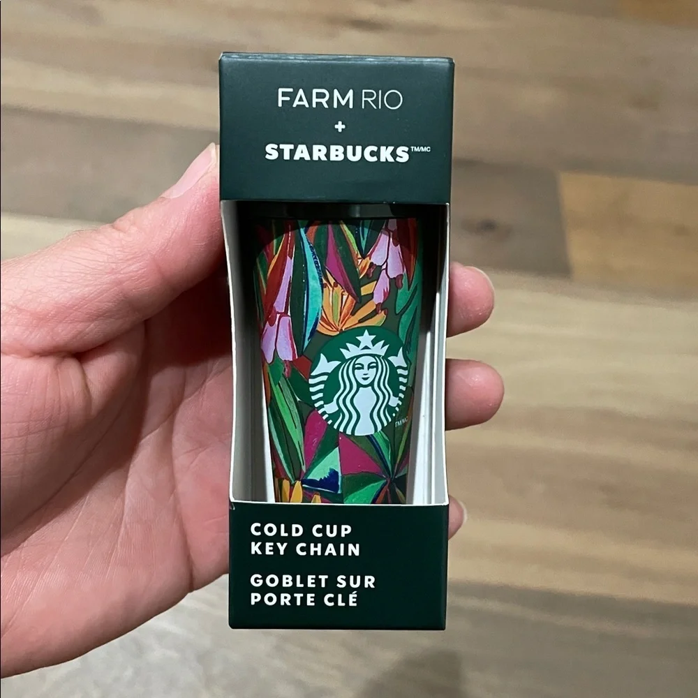 NWT Starbucks × Farm Rio Key Chain Bundle Of 2